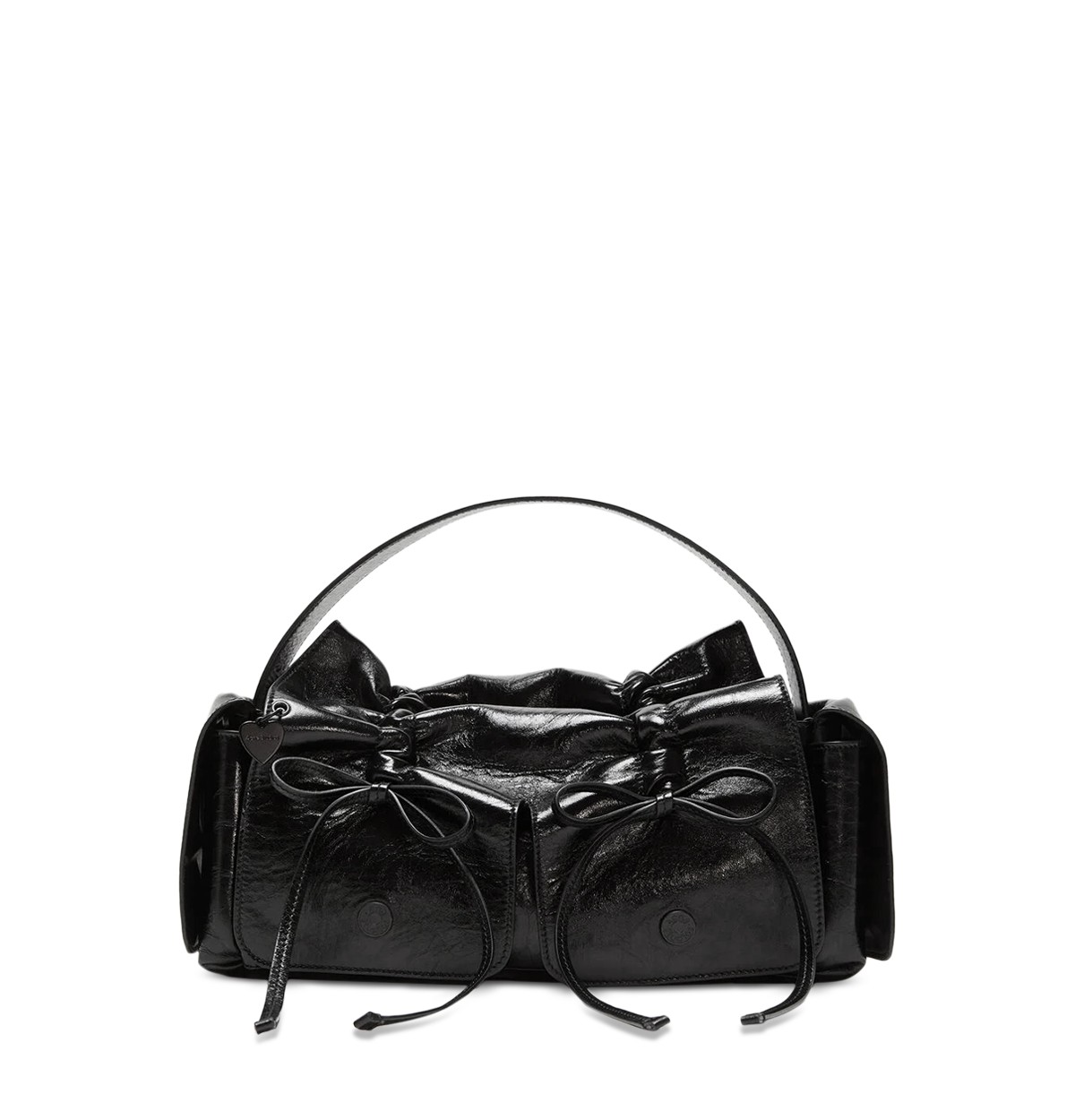 Acne Studios Multipocket Lux Leather Shoulder Bag in Black