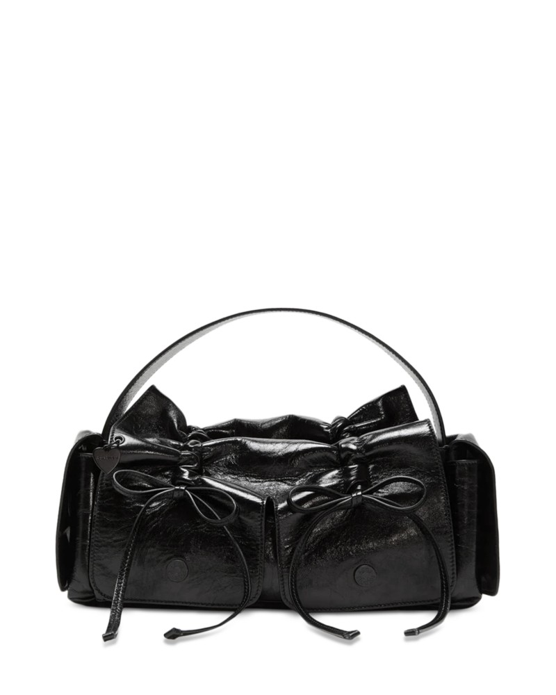 Acne Studios Multipocket Lux Leather Shoulder Bag in Black