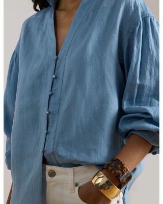 Linen Blouson Sleeve Shirt