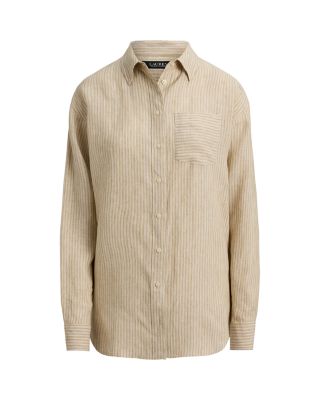 Relaxed Fit Striped Linen Shirt