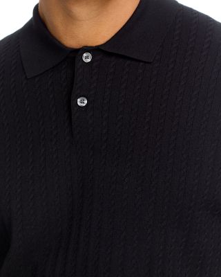 Cable Knit Polo Shirt