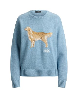 Intarsia Knit Golden Retriever Sweater