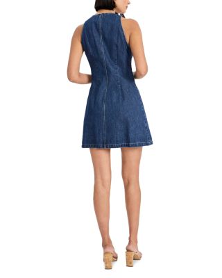 Sleeveless Button Front Mini Dress