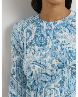 Paisley Cable Knit Sweater