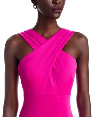 Halter Neck Empire Waist Hi Lo Gown