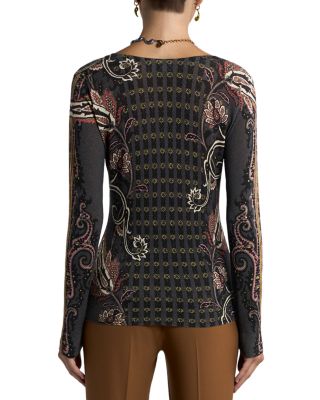 Silk Cashmere V Neck Long Sleeve Sweater