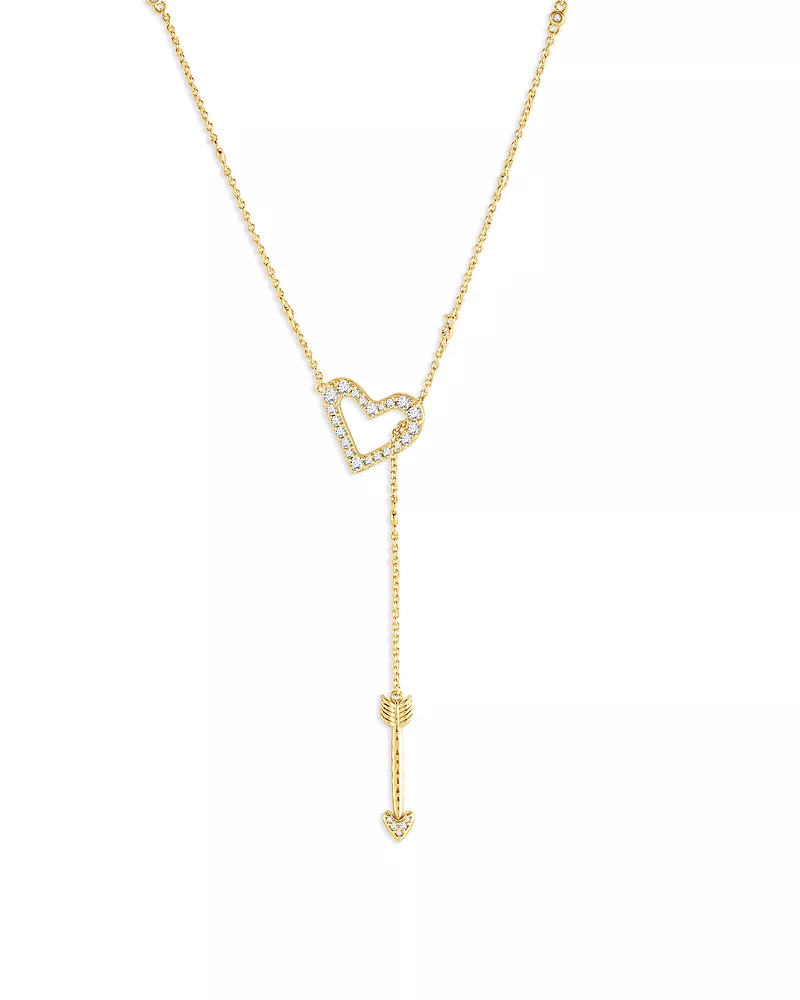 Anabel Aram Heart Lariat Necklace, 15.75