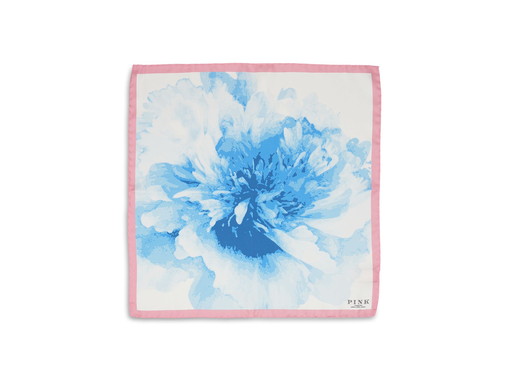 Large Flower Silk Pocket Square - Image 1
