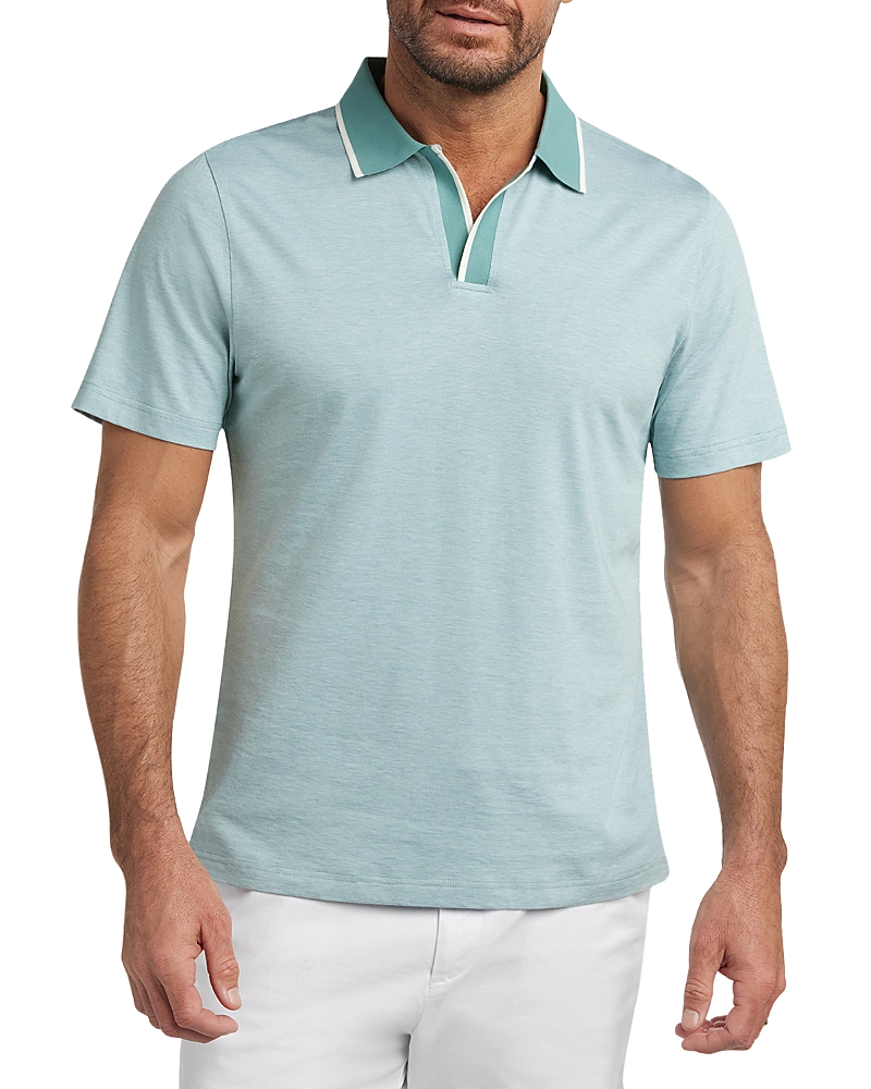 David Donahue Hemingway Cotton Silk Polo Shirt