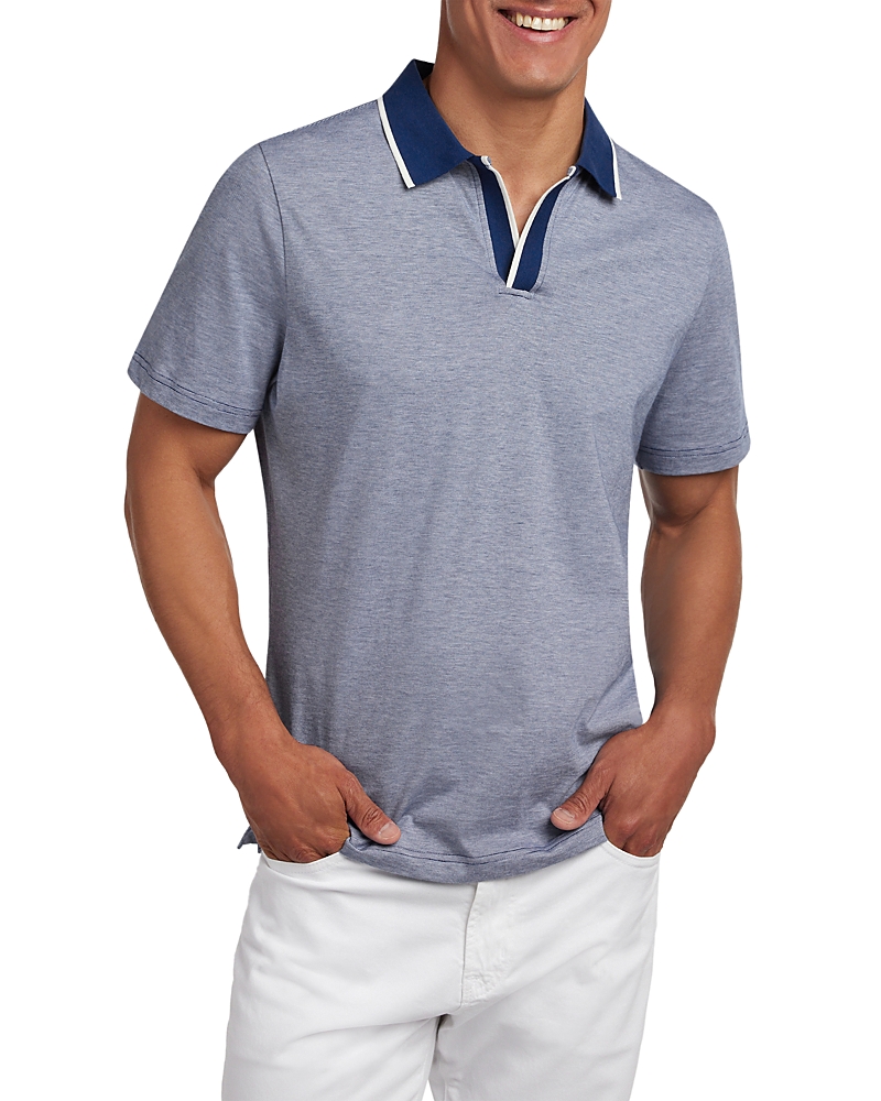 David Donahue Hemingway Cotton Silk Polo Shirt