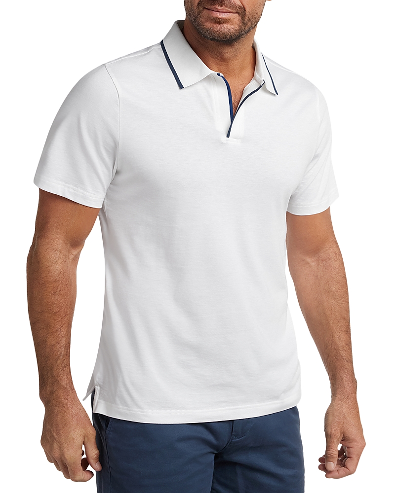 David Donahue Hemingway Cotton Silk Polo Shirt