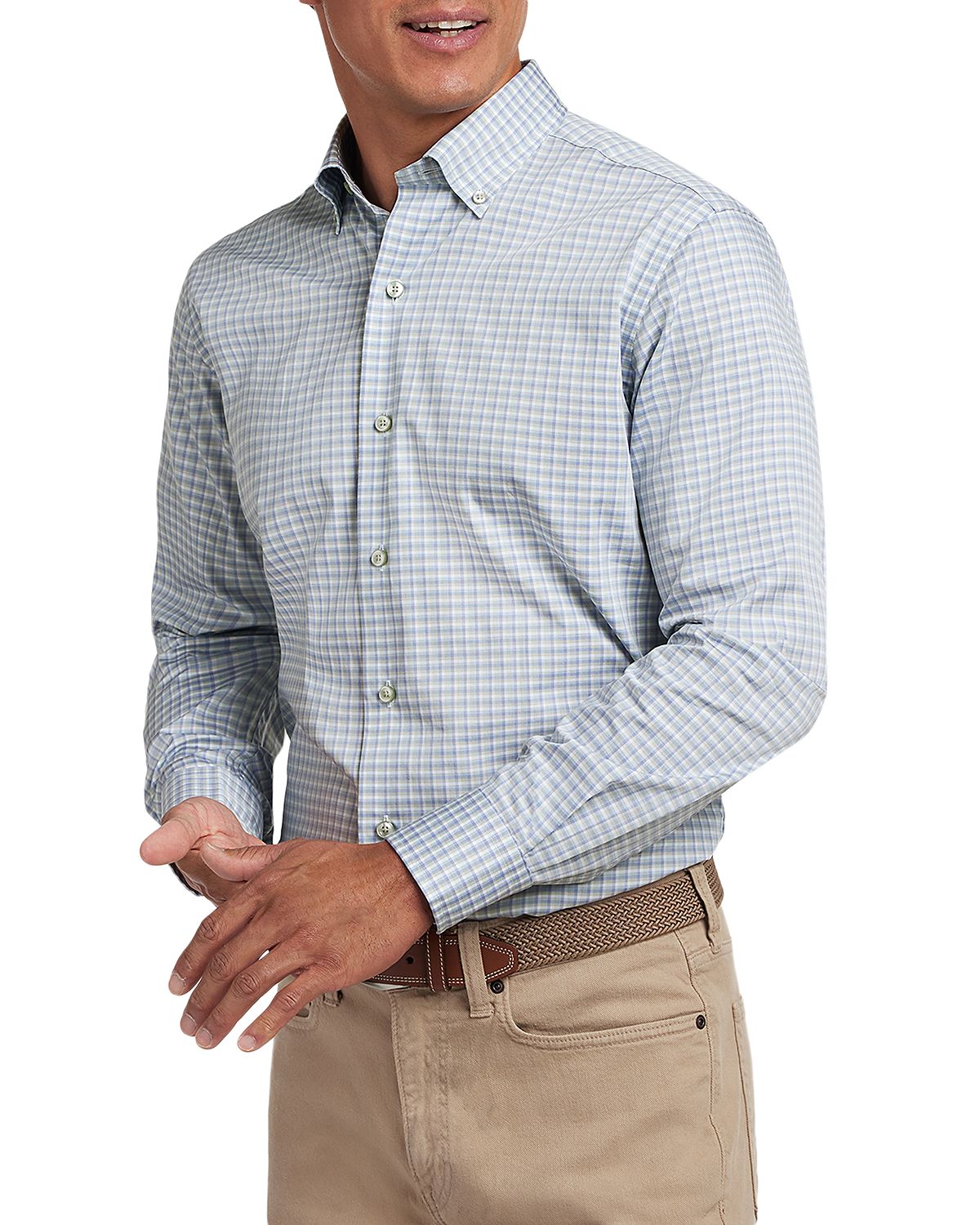 David Donahue Twill Check Shirt