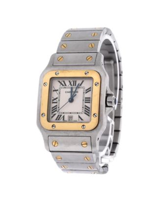 Santos de Cartier Galbee Quartz Watch in Stainless Steel and Gold 29mm