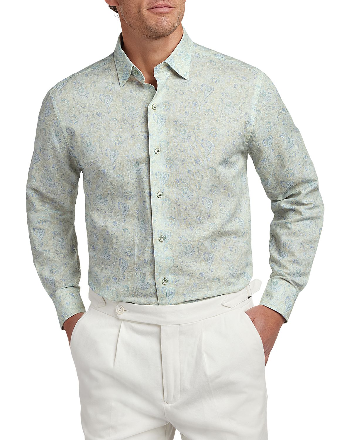 David Donahue Paisley Print Shirt