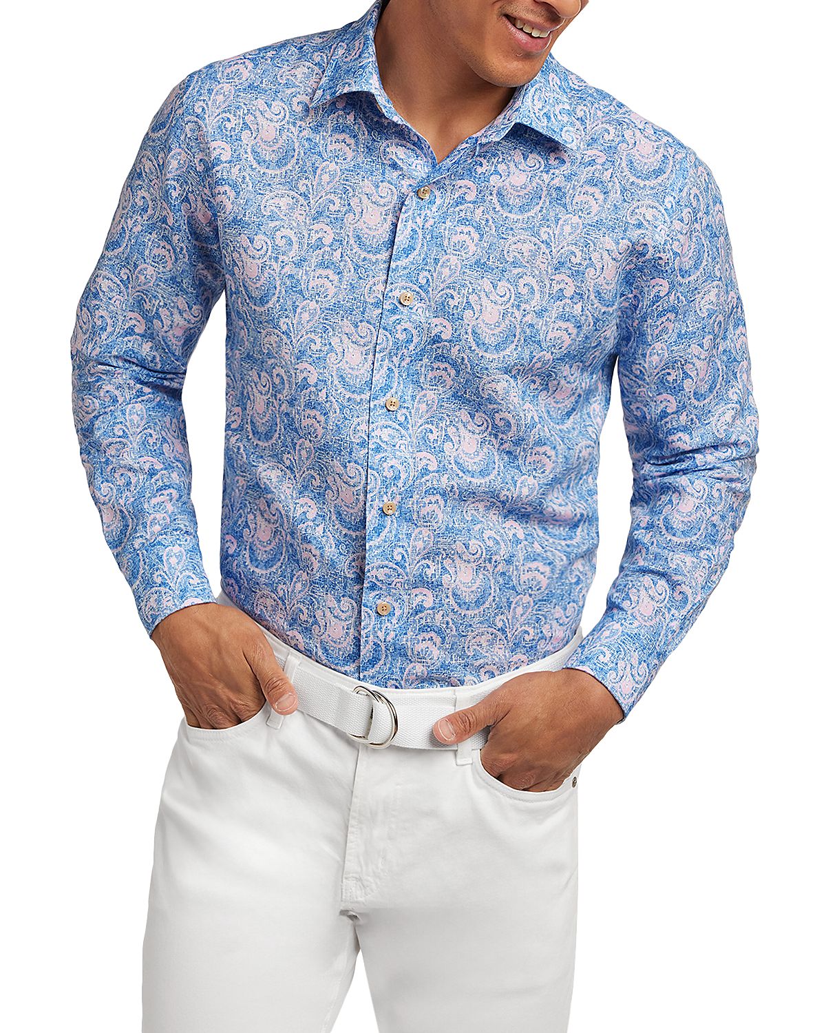 David Donahue Paisley Print Shirt