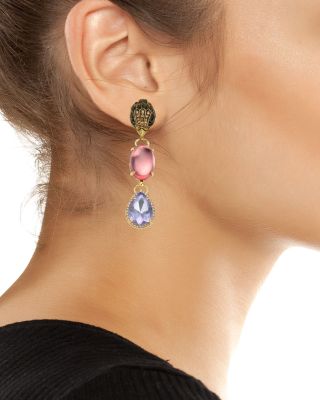 Candy Gemstone Signature Eagle Mismatch Statement Earrings