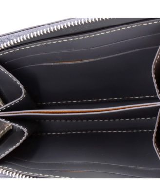 PM Matignon Zip Wallet Coated Canvas with Leather