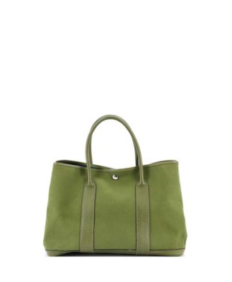 36 Garden Party Tote Toile and Leather