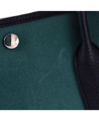 36 Garden Party Tote Toile and Leather