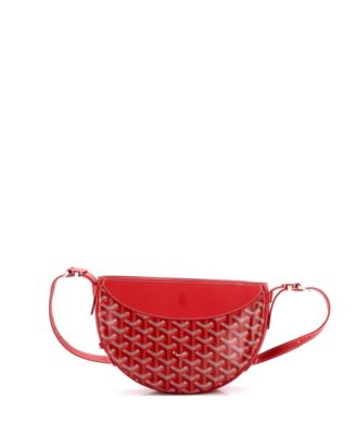 Hirondelle Shoulder Bag Coated Canvas and Leather