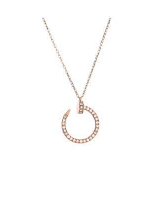 Juste un Clou Pendant Necklace 18K Rose Gold and Pave Diamonds ,16.25"