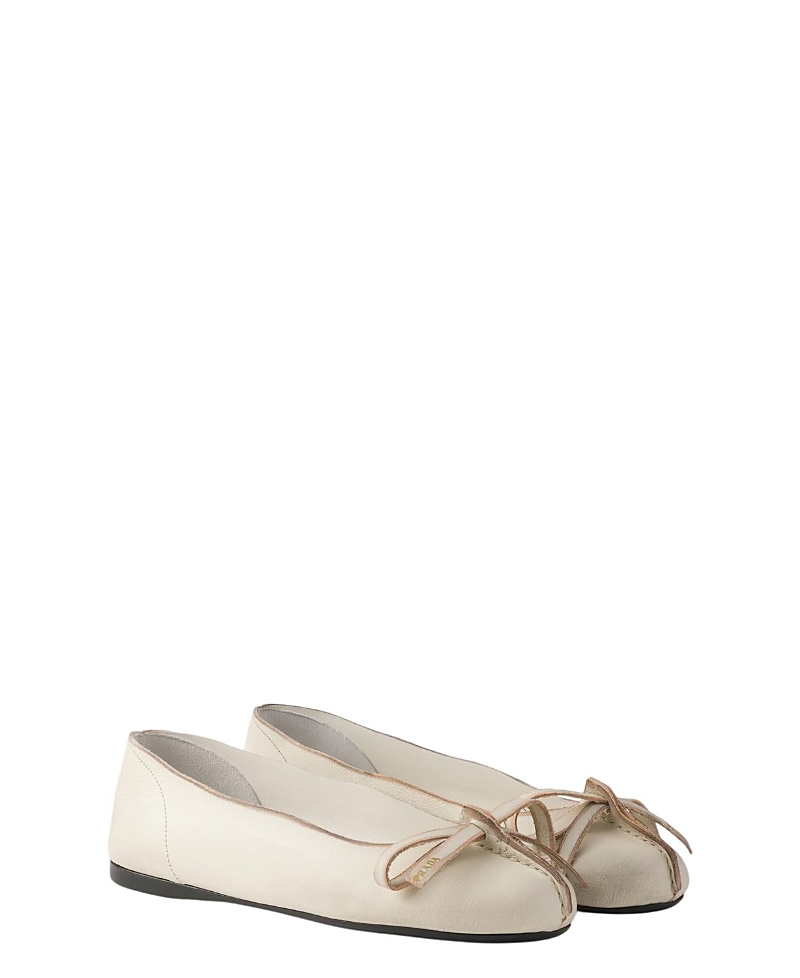 Prada Women's Antiqued Leather Ballerinas