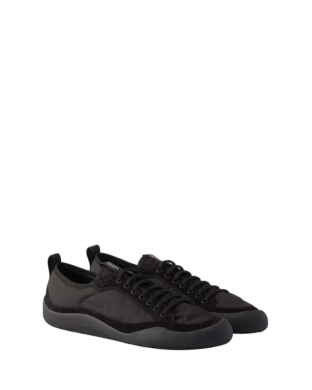 Prada Men's Speedrock Re-Nylon And Suede Sneakers