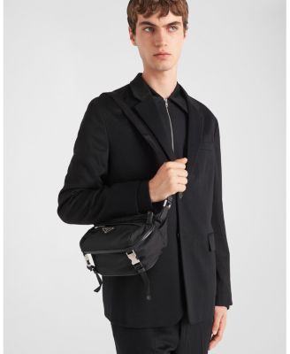 Re-Nylon and Saffiano Leather Shoulder Bag