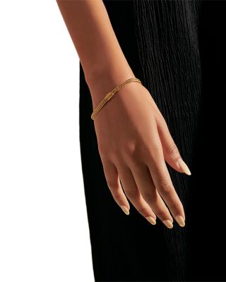 14K Yellow Gold Icon Woven Chain Link Bracelet