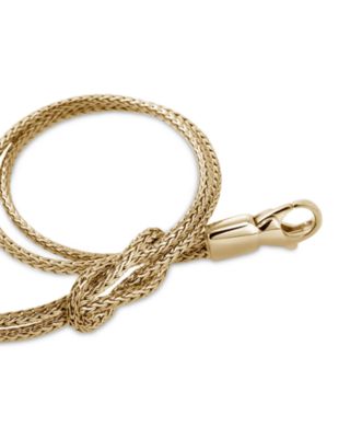 14K Yellow Gold Love Knot Woven Double Strand Bracelet