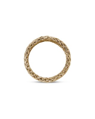 14K Yellow Gold Icon Woven Link Multirow Ring