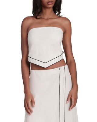 Linen Blend Scarf Top