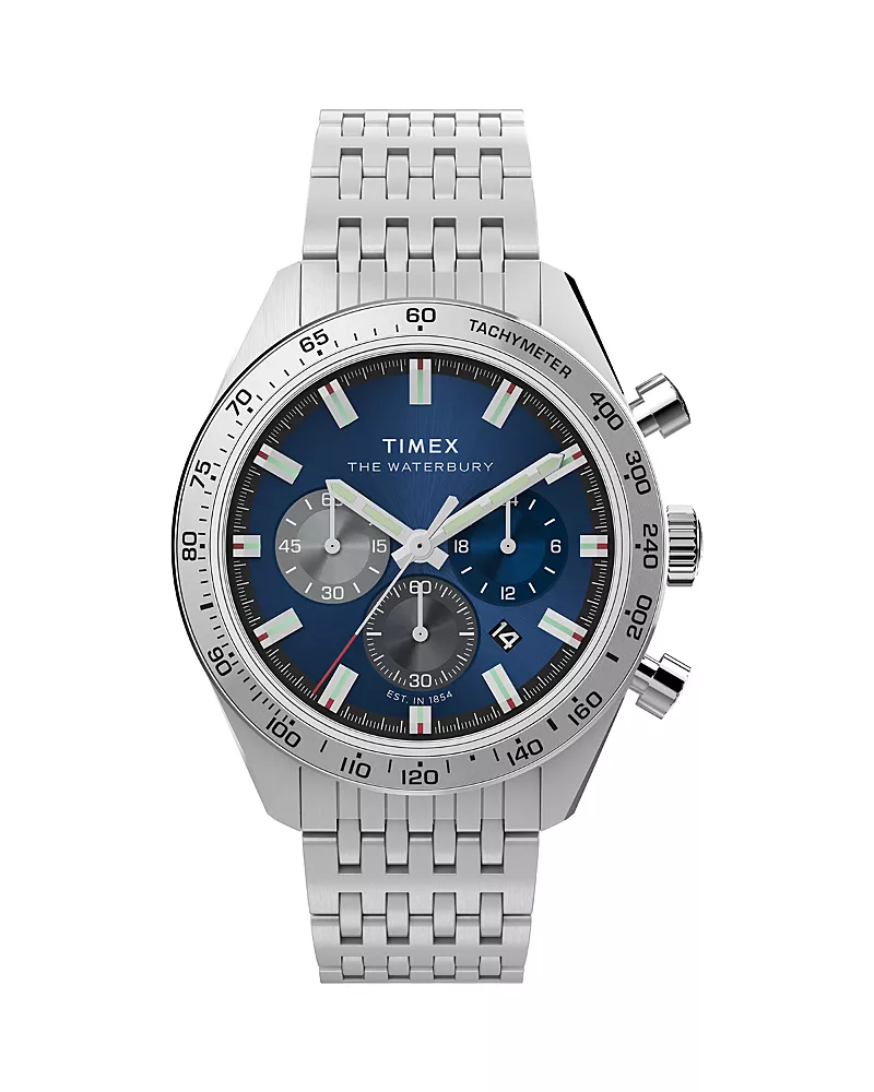 Timex Waterbury Traditional Chronograph Stainless Steel Bracelet Watch, 41mm