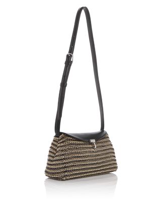 T-Lock Woven Leather Convertible Clutch