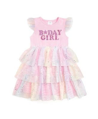 Girls' Birthday Girl Fairy Dust Short Sleeve Tutu Dress - Little Kid, Big Kid