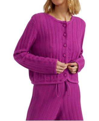  Women's Cotton Crochet Cardigan