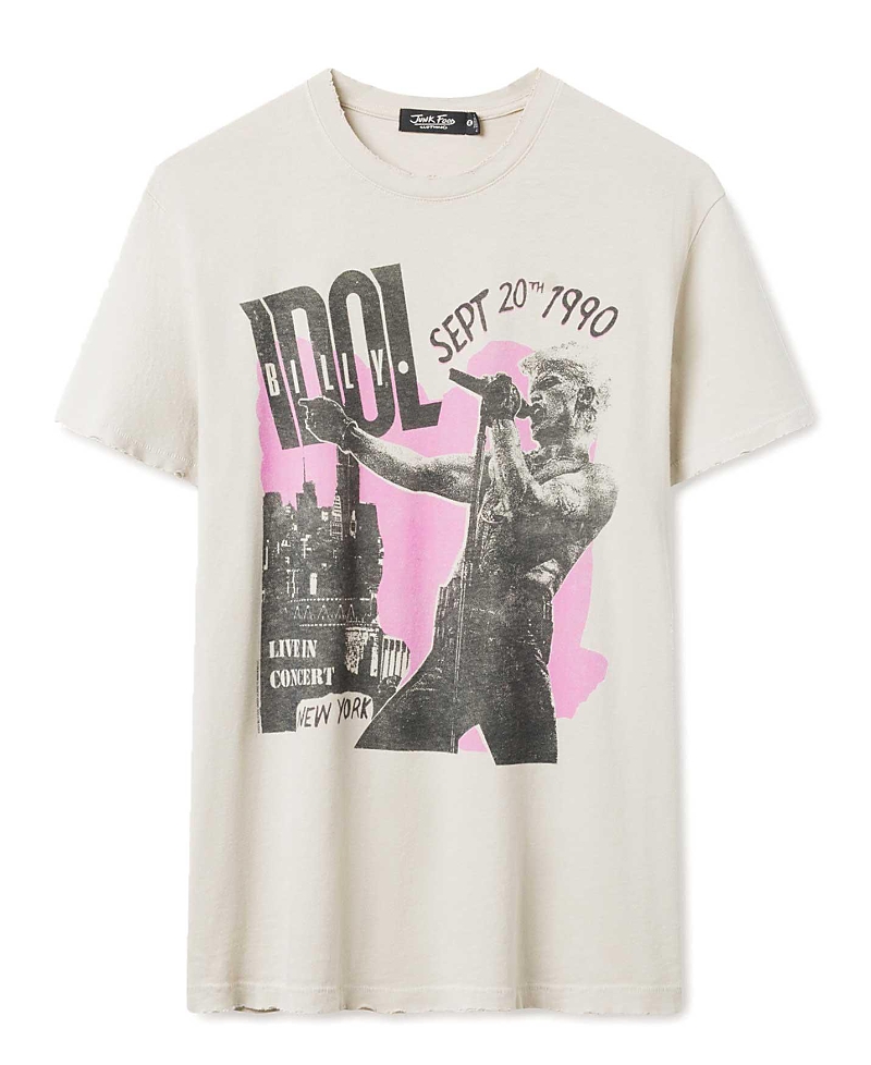 Junk Food Clothing Unisex Billy Idol 1990 Vintage Tee