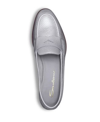  Women's Tumbled Leather Penny Loafer