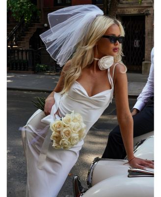  Sparkling Short Wedding Veil