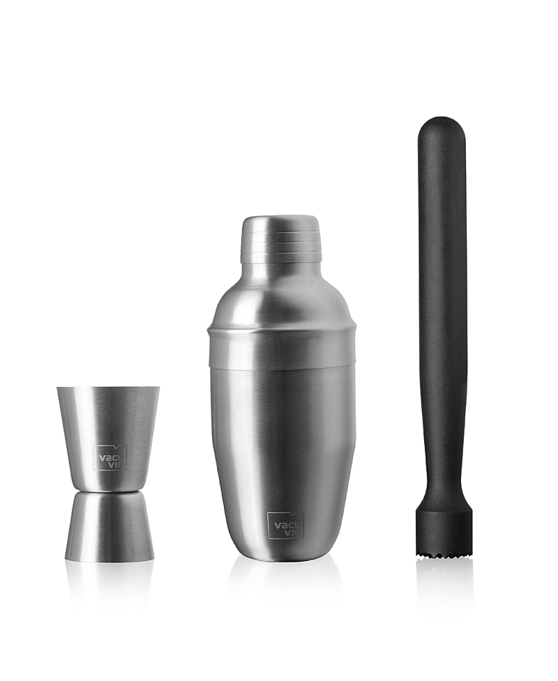 Vacu Vin Bar In A Box Cocktail Set, 3 Piece In Silver