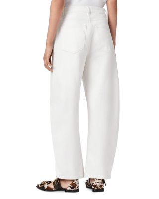 Sadie High Rise Barrel Jeans in Ecru White