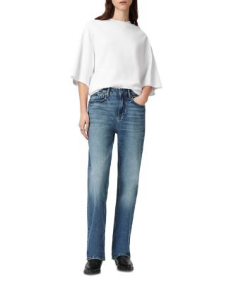 Ida High Rise Straight Jeans in Mid Indigo