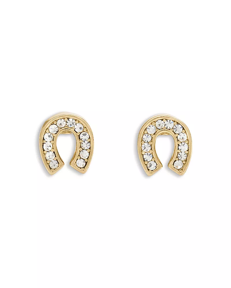 kate spade new york You're A Gem Pave Horseshoe Stud Earrings