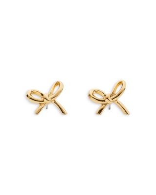 Girlie Pearlie Mini Bow Stud Earrings