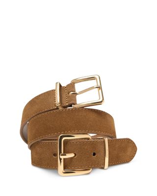 Women's Double Buckle Suede Belt