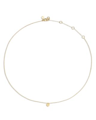 Mini Heart Pendant Necklace, 16-19" 