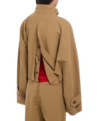 Cropped Sandw Trench Coat