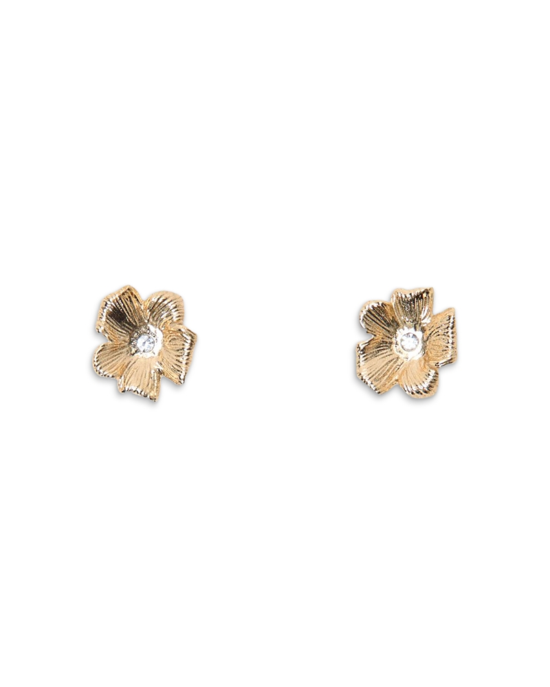 Maje Pave Flower Stud Earrings