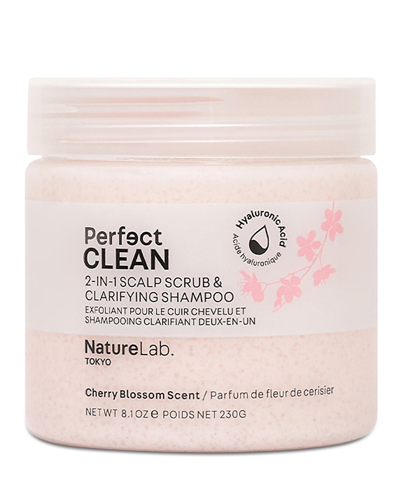 NatureLab Tokyo. Perfect Clean 2 in 1 Scalp Scrub & Clarifying Shampoo - Cherry Blossom Scent 8.1 oz.