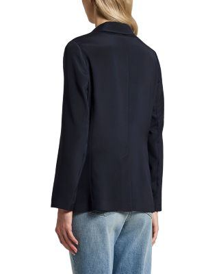 Single Breasted Crepe de Chine Blazer